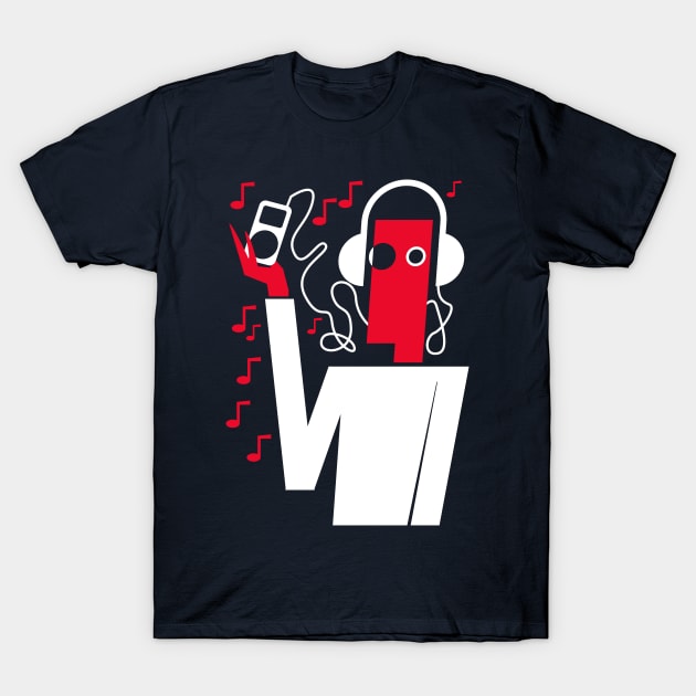 Deco Music Man T-Shirt by coreythomasdesign
